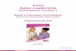Avon Sales Leadership - your Avon · “(Name), you saw this reference to Avon’s simple steps to success in your Appointment Booklet. Your first training contact focused primarily