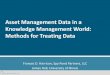 Asset Management Data in a Knowledge Management World ...onlinepubs.trb.org/onlinepubs/conferences/2016/AssetMgt/93.Franc… · Data Integration BI/Analytics Modeling/Simulation 
