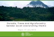 Forests, Trees and Agroforestry - Gender as an …...adaptive capacity to manage forests, trees and agroforestry. 6. Forest, land and water resources and biodiversity conserved and