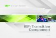 IEP: Transition Componen t - Autism Society of NC · 2019-05-29 · Pg 4: IEP: Transitions Component Toolkit Preparing to Write To write an effective transition plan, the team first