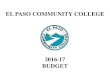 2016-17 BUDGET - epcc.edu · 2016-17 BUDGET ESTIMATED CURRENT FUNDS REVENUES UNRESTRICTED RESTRICTED TOTAL EDUCATION AND GENERAL State Funds Coordinating Board-State Basic Aid $ 32,045,076