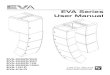 EVA Series User Manual - Sound ProductionsEVA-EG2-BLK and EVA-EG2-WHT: extended grids for extreme down angles in small to medium arrays and typical down angles in large arrays. This