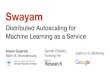 Swayam - microsoft.com · Machine Learning as a Service (MLaaS) + = Trained Model 2. Prediction Query Answer Models are already trained and available for prediction This work 2. Swayam