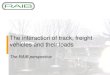 The interaction of track, freight vehicles and their loads · - container loading standards IMO/ILO/UNECE guidelines for packing of cargo transport units ISO 3874, ‘Series 1 freight