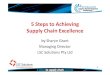 5 Steps to Achieving Supply Chain Excellence · 5 Steps to achieving Supply Chain Excellence 1. Build support for supply chain improvement, profile your strategic position, segment