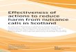 Effectiveness of actions to reduce harm from …...Effectiveness of actions to reduce harm from nuisance calls in Scotland As part of A Response to Scotland’s Nuisance Calls Commission