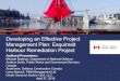 Developing an Effective Project Management Plan: Esquimalt ... · Developing an Effective Project Management Plan 1 Developing an Effective Project Management Plan: Esquimalt Harbour
