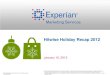 Holiday Recap 2012 - · PDF file ØThis was the first holiday season where Cyber Monday was the top trafficked day for the Department Store category with a 16% increase in visits over