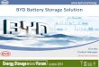 BYD Battery Storage Solutionfiles.energystorageforum.com/eswf_2014_day-02/2_11_Tina_Mu_BY… · ESS storage energy from grid ESS grid-tie output when need Ø Black start option; Ø