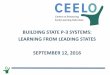 BUILDING STATE P-3 SYSTEMS: LEARNING FROM LEADING …ceelo.org/wp-content/...building_state_p_3_systems_webinar_slides_… · Overview of the Webinar Briefly describe the study Summarize