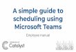 A simple guide to scheduling using Microsoft Teams · Your team is going to start using MS Shifts What is Microsoft Shifts? Microsoft Shifts is a scheduling tool which sits within