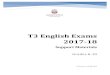 T3 English Exams 2017-18 - WordPress.com · 2 T3 English Exams 2017-18 Support Materials Grades: 6-10 English Reading (ER) and Writing (EW) Both reading and writing are weighted equally