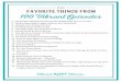 100 Favorite Things From 100 Vibrant Episodes - Amazon S3Favorite+Thin… · 100 93. Spiralizer 94. Crockpot Chicken Recipe from 100 Days of Real Food 95. Milk Frother 96. Wishes