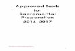Approved Texts for Sacramental Preparation 2016-2017 · 2017-08-04 · New Series or resources added 2016-2017: 2 Resources for Small Children (Ages 3-6): Baptismal Preparation Books: