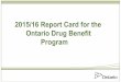2015/16 Report Card for the Ontario Drug Benefit Programhealth.gov.on.ca/en/public/programs/drugs/publications/... · 2017-04-04 · Uninsured 2,242,000 (16%) Private Insurers 7,741,000