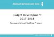 Budget Development 2017-2018 - WordPress.com · 2017-18 Staffing Plan Goals for Tonight •Update on Governor’s K-12 Funding Proposal •Preview staffing levels for 2017-18 •Confirm