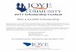 2017 Scholarship Contest - Joye Law Firm · 2017-04-05 · 2017 Scholarship Contest Joye Law Firm, L.L.P. is offering an opportunity to win a college scholarship to aid you in furthering