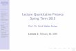 Lecture Quantitative Finance Spring Term 2015farkas/teaching/QF_material/QF15_Slid… · Program Director MSc Quantitative Finance (joint degree UZH ETH) Associate Faculty, Department