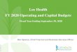 Lee Health FY 2020 Operating and Capital Budgets · FY 2020 Operating and Capital Budgets Fiscal Year Ending September 30, 2020. Ben Spence, Chief Financial and Business Services