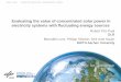 Evaluating the value of concentrated solar power in ... SolarPACES_Pitz-Paal.pdf · Evaluating the value of concentrated solar power in electricity systems with fluctuating energy