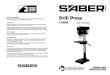 100385 SAB 20 Bench Drill Press ZQJ4132K MANUAL 20150415 … · Model ZQJ4132K Stand Pedestal Spindle Taper MT3 Chuck (mm) Keyless 1.5-16mm Spindle Travel 120mm Swing(mm) 508mm/20"