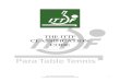 THE ITTF CLASSIFICATION CODE...ITTF PARA TABLE TENNIS DIVISION A Committee of the International Table Tennis Federation 2 TABLE OF CONTENTS A. THE CLASSIFICATION PROCESS PREAMBLE p