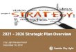 2021 – 2026 Strategic Plan Overview€¦ · 2021 – 2026 Strategic Plan Overview. City Light Review Panel. December 10, 2019 | 2 Presentation overview •2021 – 2026 Strategic