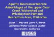 Aquatic Macroinvertebrate Assemblages of the upper Clear ... · History USGS projects in Clear Creek/Whiskeytown NRA • Trace metals Reconnaissance 2002-03 – (30 sites) – Delineation