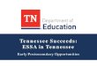 Tennessee Succeeds: ESSA in Tennessee ESSA in Tennessee Early Postsecondary Opportunities ESSA Overview