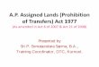 A.P. Assigned Lands (Prohibition of Transfers) Act 1977€¦ · A.P. Assigned Lands (Prohibition of Transfers) Act 1977 (As amended in Act 8 of 2007 & Act 21 of 2008) Presented by
