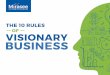 10 Rules of VISIONARY BUSINESS - Amazon S3 · (10 lessons learned growing to 60,000+ subscribers, $3M+ revenues, ... Rule #10 The Worst Failure Is the Failure of Imagination 65 