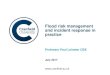 Flood risk management and incident response in practiceblogs.exeter.ac.uk/brim/files/2017/07/Paul-Leinster-1.pdf · Flood risk management and incident response in practice Professor