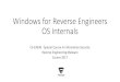 Windows for Reverse Engineers OS Internals · Windows for Reverse Engineers OS Internals CS-E4330 - Special Course in Information Security Reverse Engineering Malware Course 2017