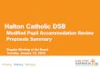 Halton Catholic DSB · Purpose: Pupil Accommodation Reviews Component of the Background Report ... solution in situations where peak student enrolment surpasses the built capacity