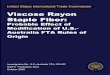 United States International Trade Commission · regarding a modification to the USAFTA rule of origin for blended yarns of viscose rayon staple fiber followed the filing of a request