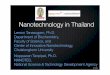 Nanotechnology in Thailand - WHO€¦ · Nanotechnology in Thailand Lerson Tanasugarn, Ph.D. Department of Biochemistry, Faculty of Science, and Center of Innovative Nanotechnology,