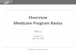 Overview Medicare Program Basics€¦ · use with his Original Medicare instead of enrolling in a Medicare Advantage plan that offers Part D coverage. If Mr. Ing decides to enroll