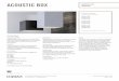 ACOUSTIC BOX OVERVIEW - d3stqnpccltexr.cloudfront.netd3stqnpccltexr.cloudfront.net › ...Acoustic-Box_Spec... · acoustic box renderings and dimensions acoustic collection | box