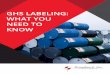 GHS LABELING: WHAT YOU NEED TO KNOW · The Globally Harmonized System of Classification of Labeling of Chemicals (GHS) is designed to bring international systems closer together