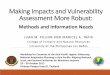 Making Impacts and Vulnerability Assessment More Robust · Making Impacts and Vulnerability Assessment More Robust: JUAN M. PULHIN AND MARICEL A. TAPIA ... 29 –30 October 2015 Pullman