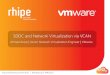 SDDC and Network Virtualization via VCAN - rhipe€¦ · SDDC Platform | Native Security Capabilities Hypervisor-based, in kernel distributed firewalling • High throughput rates
