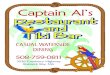 Captain Al’s estaurant and Tiki BarCASUAL WATERSIDE DINING Captain Al’s 508-759-0811 3236 Cranberry Highway Buzzards Bay, MA Restaurant and Tiki Bar