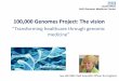 100,000 Genomes Project: The vision - SWCN · • The 100,000 Genomes Project stopped recruiting 31st December 2018 • NHS England has established 7 Genomic Laboratory Hubs as part