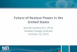 Future of Nuclear Power in the United States...2015 . 2020 2025 2030 In 2030 First reactors reach 60 years Approx. 31,000 MW of nuclear capacity reaches 60 years by 2035 (replacement