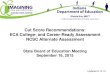 Cut Score Recommendations: ECA College- and Career-Ready ......Indiana’s Cut Score Setting Process. Educators participate in cut score setting workshop. IDOE shares cut score recommendations