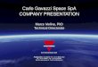 ClG iS SACarlo Gavazzi Space SpA COMPANY ... · ClG iS SACarlo Gavazzi Space SpA COMPANY PRESENTATIONCOMPANY PRESENTATION Marco Molina, PhD Technical Directorate