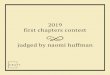 2019 first chapters contest judged by naomi huffman · 2020-05-31 · Established in 2019 as an occassional contest, The CRAFT First Chapters Contest is open to the first chapter(s)