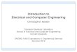 Introduction to Electrical and Computer Engineeringcbatten/misc/batten-ece...Introduction to Electrical and Computer Engineering Christopher Batten Computer Systems Laboratory School