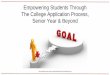 Empowering Students Through The College Application ...westboroughschoolcounselingdept.westboroughk12.org/... · Activity Resume Junior Questionnaire One-time $5.00 Transcript Fee