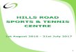 HILLS ROAD HILLS ROAD SPORTS & TENNIS SPORTS & TENNIS CENTRECENTRE · 2019-06-05 · built to get results in the quickest way possible burning 100’s of calories, improve strength,